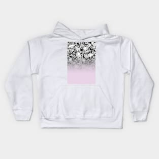 Concrete and Black Marble Mix Pink Gradient Kids Hoodie